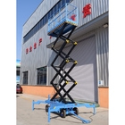 14m Portable Hydraulic Double Scissor Lift  Aerial Work Platform Ladder Vertical Mast Lift