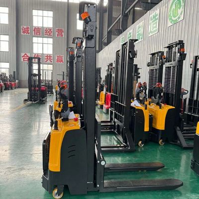 Light Weight 1-1.5t Load Capacity 500mm Load Center Electric Pallet Stacker All-Electric Forklift with 1100mm Fork Length