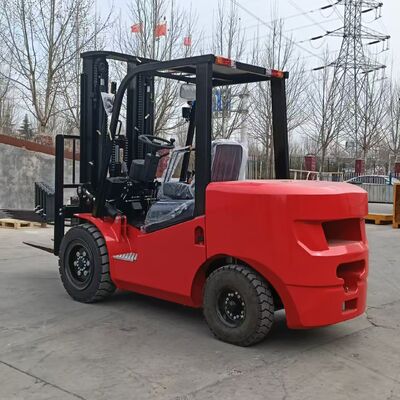 2-3.5 Ton diesel Forklift Truck Full Free Lift Triple Mast Wide Vision Automatic Transmission Solid Tires