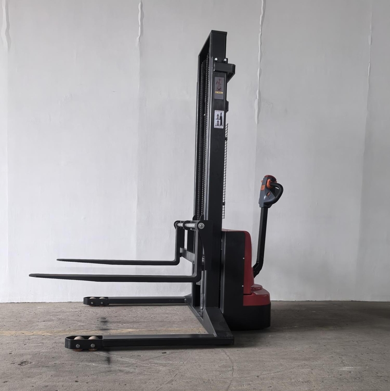 Electric Walkie Stacker 1500kg Load Capacity Adjustable Straddle Leg