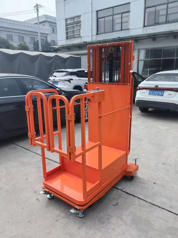 4m 5m 6m 300kg Small Wheels Tool Semi Electric Low Level Central Rider Order Picker