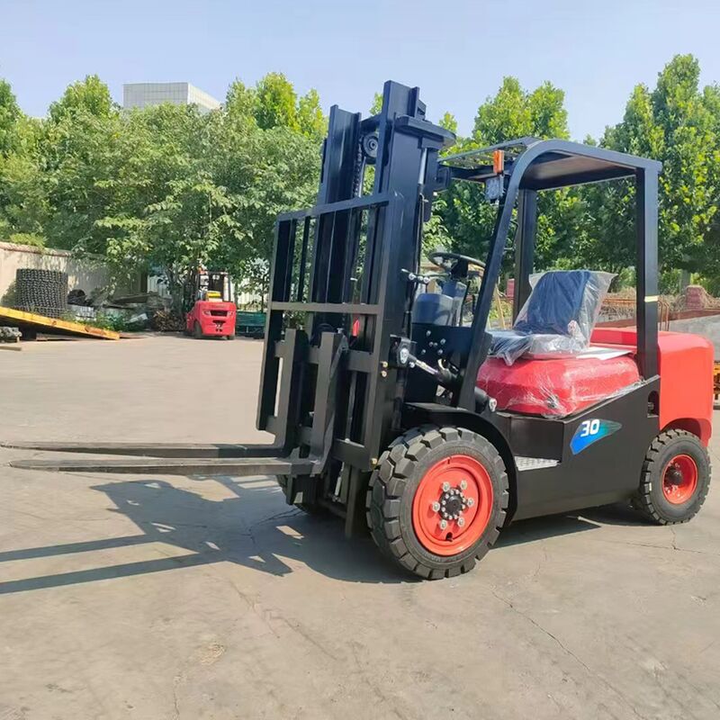 2-3.5 Ton diesel Forklift Truck Full Free Lift Triple Mast Wide Vision Automatic Transmission Solid Tires